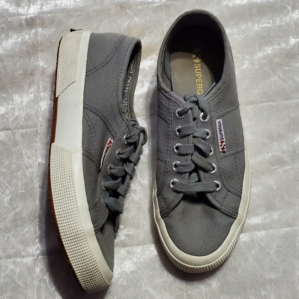 Superga Gray Canvas Sneakers